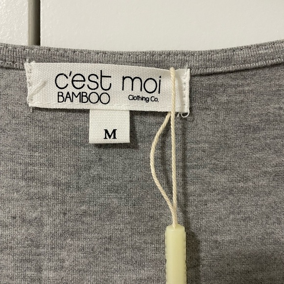 C’EST MOI-bamboo romper , heather grey in a size medium- NWT - Picture 5 of 5